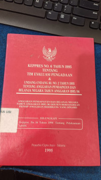 Image of KEPRES No.6 TAHUN 1995 TENTANG TIM EVALUASI PENGADAAN