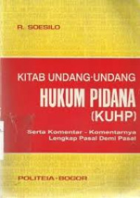 Image of Kitab undang-undang  hukum pidana (kuhp)